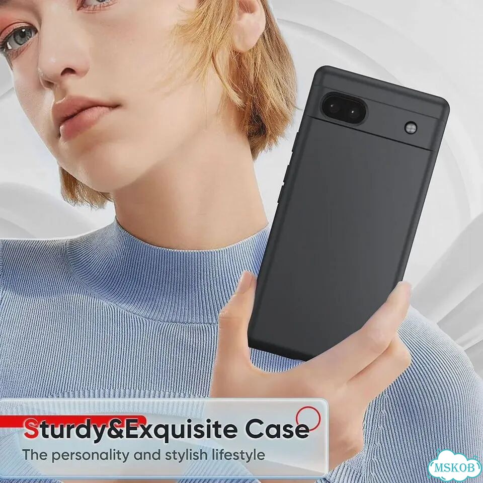 Черный чехол для Google Pixel 8 из жидкого силикона фото 6