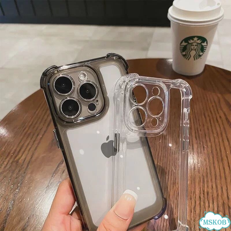 Противоударный чехол Clear для iPhone 13 Pro Max, Серый фото 7