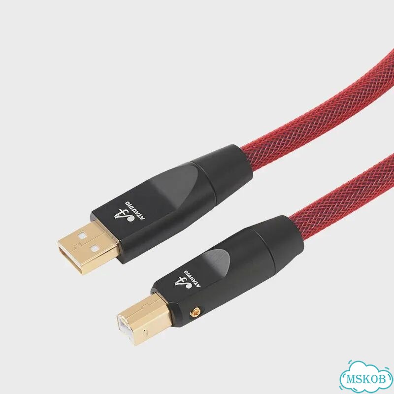 USB A-B кабель Hi-Fi 0.5m, серебряный фото 1