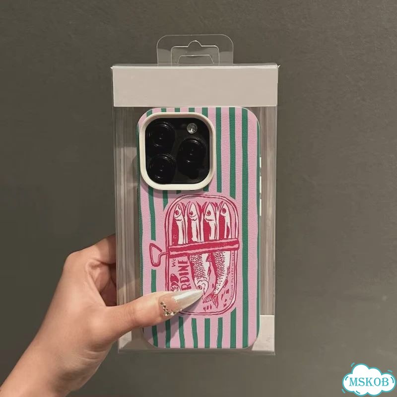 Чехол для телефона с узором «Зеленые полосатые сардины» для iPhone 17 Pro Max 16 Plus 15 Pro 14 13 1 фото 6