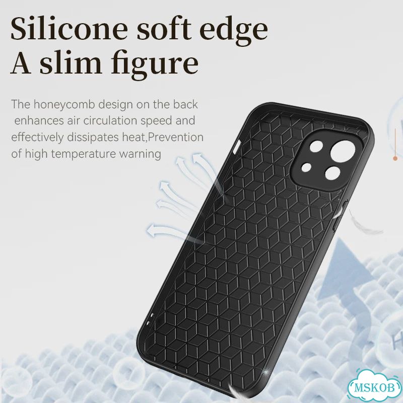 Чехол для Xiaomi 11 Lite, овчина, черный фото 6