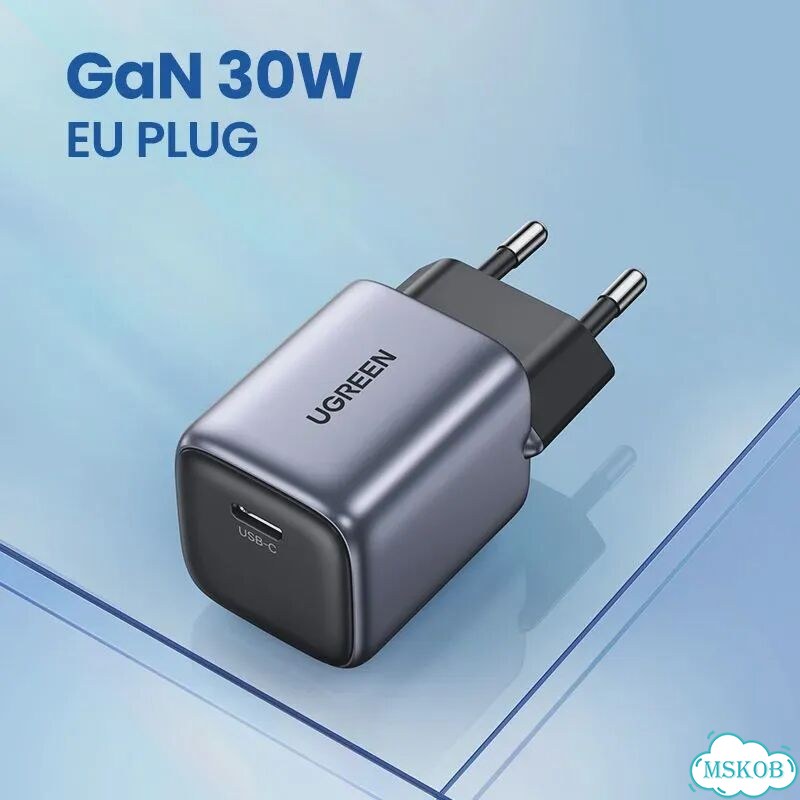 Зарядное устройство ugreen GaN 30W EU Plug USB-C фото 1