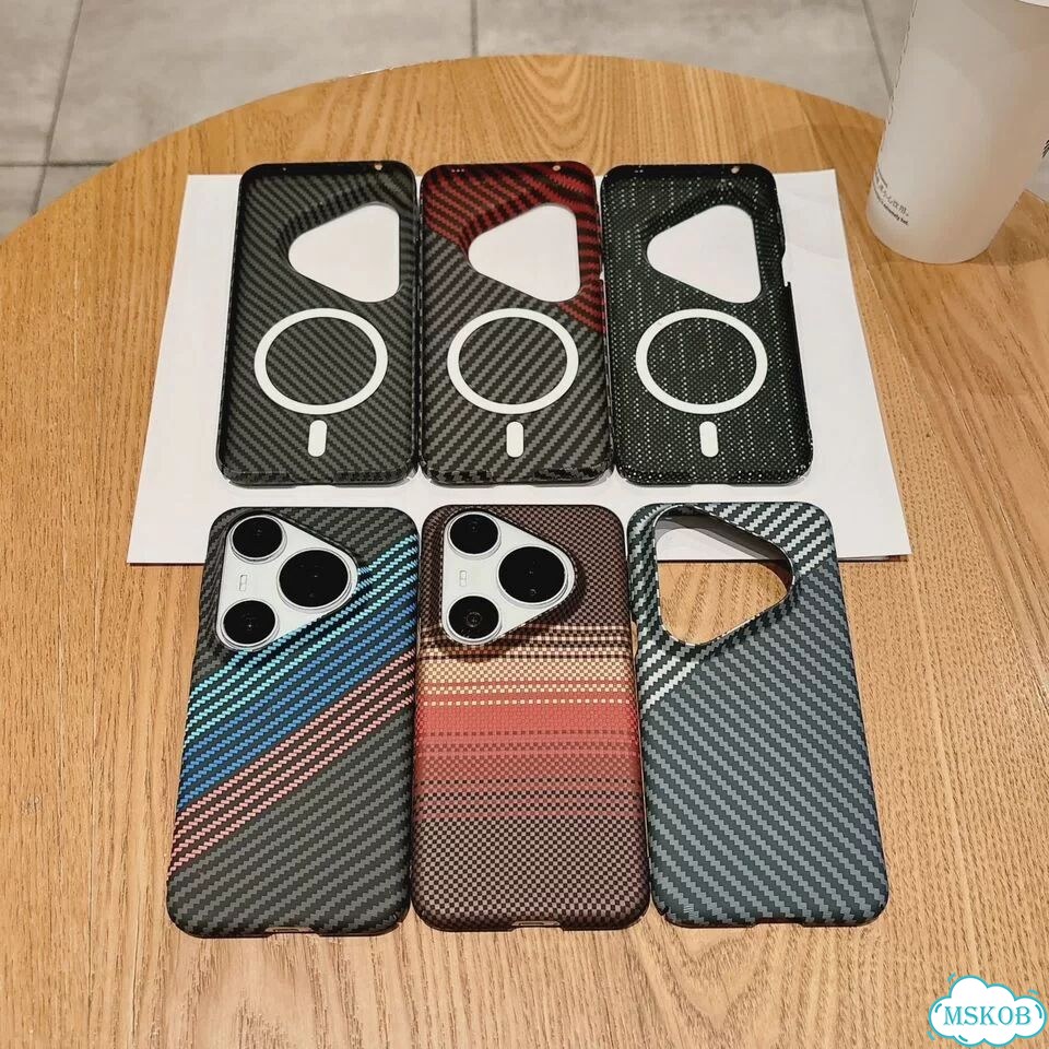 Чехол Huawei Pura 70 Ultra, черный, карбон фото 2