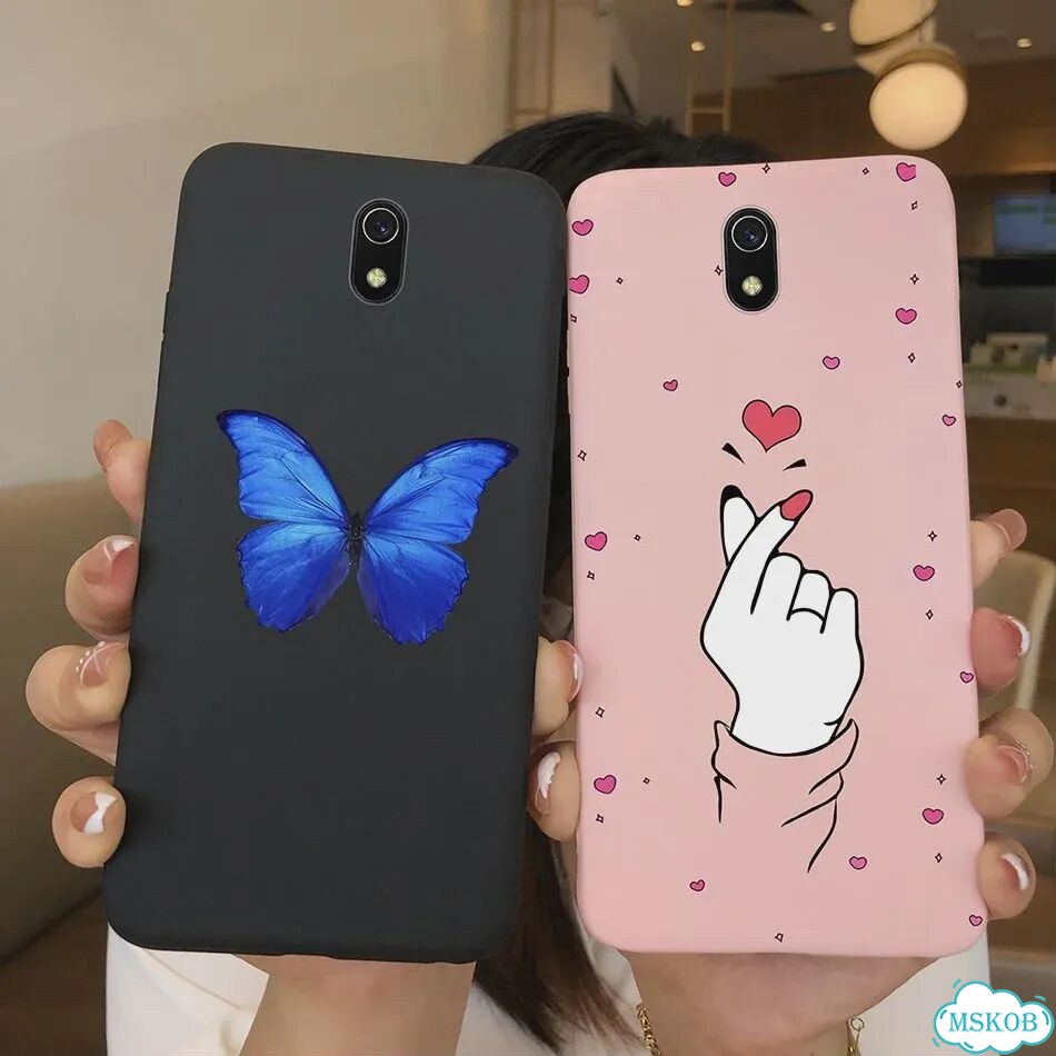 Для Xiaomi Redmi 8A Чехол Redmi8A Butterfly Love Heart Fundas Симпатичная задняя крышка Силиконовый фото 3