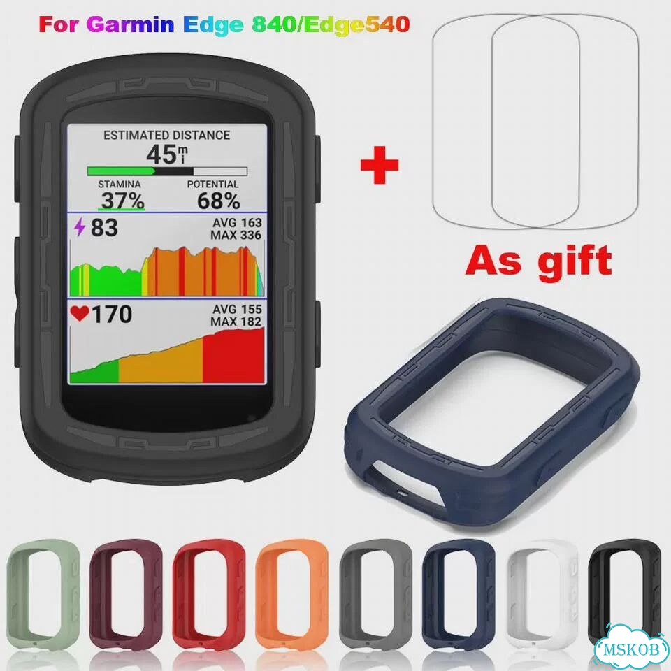 Чехол для Garmin Edge 540 оранжевый с пленкой фото 2