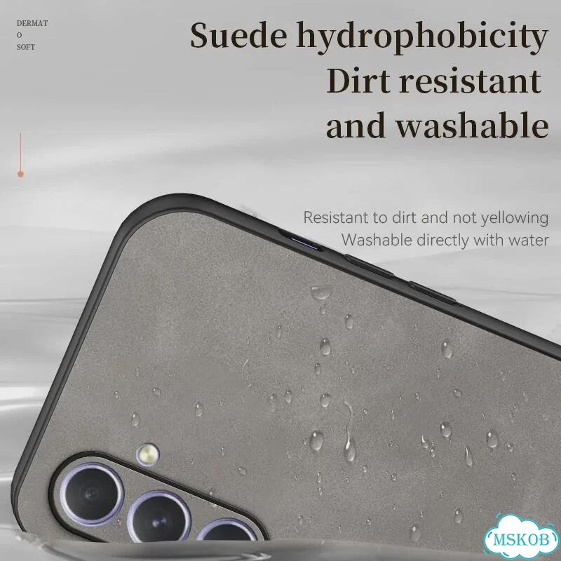 Мягкий кожаный чехол для Samsung Galaxy S22 S23 Ultra S21 Plus FE A53 A13 A52 Серый, Gray, For A52 фото 3