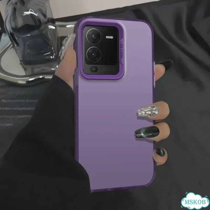 Чехол для vivo V25 Pro, чехол для телефона vivo V25 Pro, чехол Vivo V2158, Серебряный, IMD black фото 3