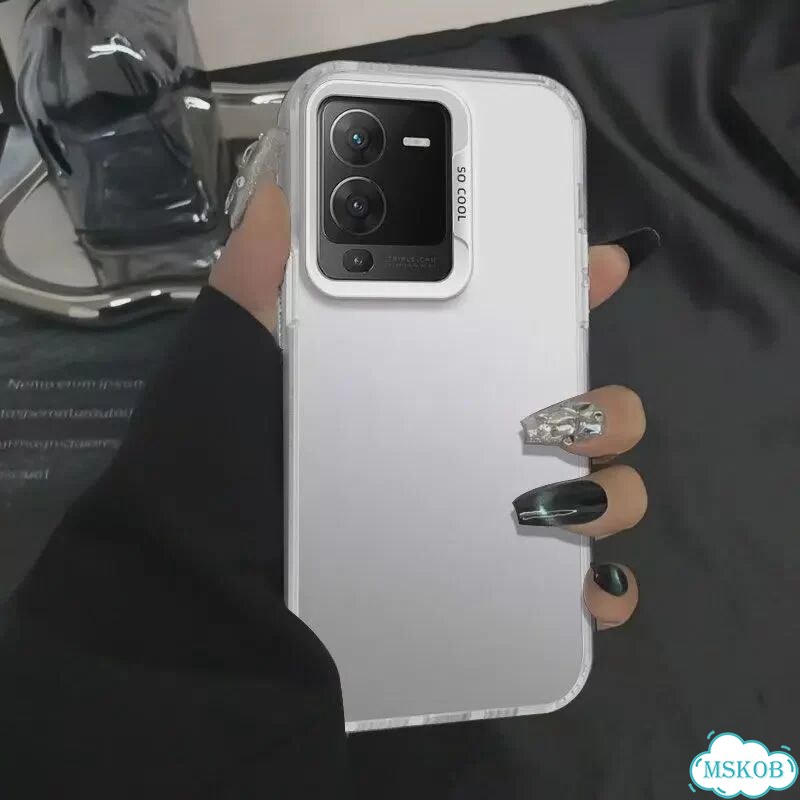 Чехол для vivo V25 Pro, чехол для телефона vivo V25 Pro, чехол Vivo V2158, Серебряный, IMD black фото 5