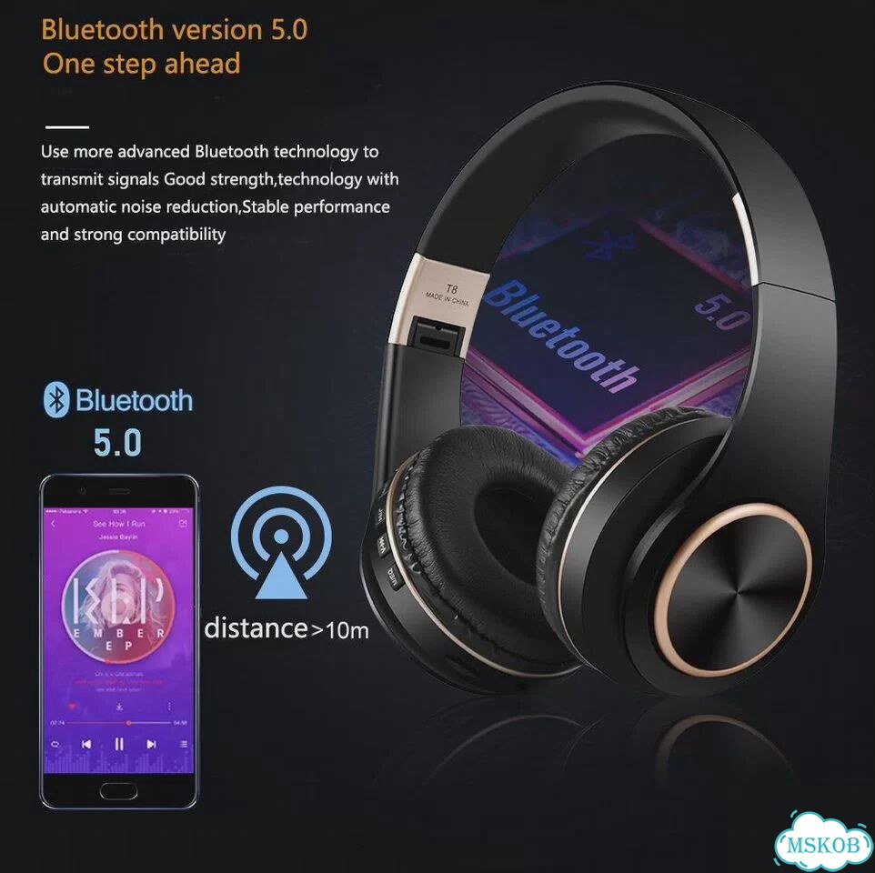 Беспроводные игровые наушники T8 Темно-зеленый, blue фото 7