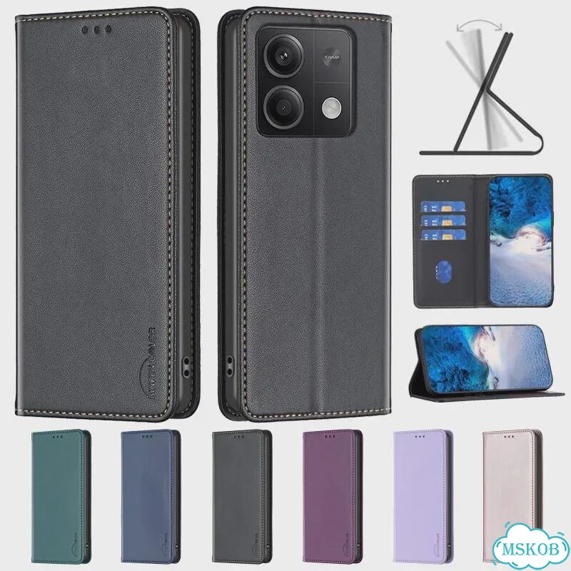 Кожаный чехол для Xiaomi Redmi Note 13 5G, BF17-C фото 2