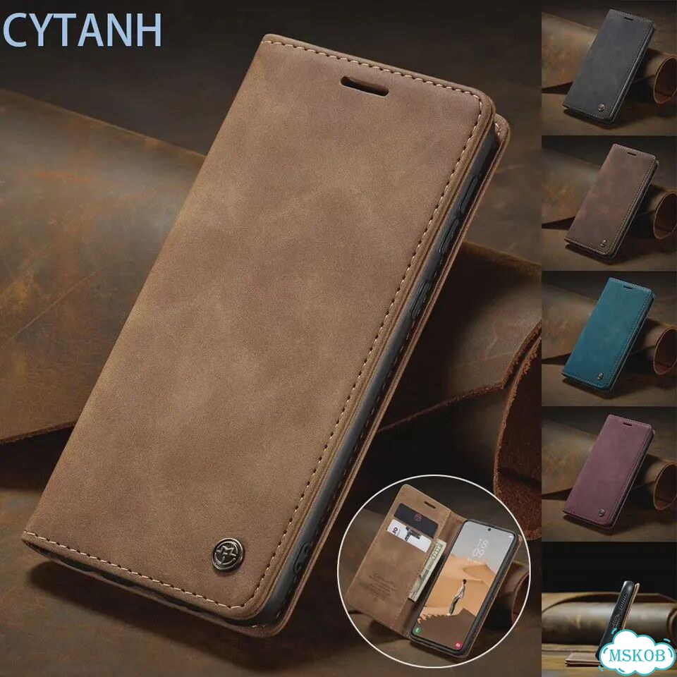 Кожаный флип-чехол coffee для Xiaomi Redmi Note 14 5G фото 2
