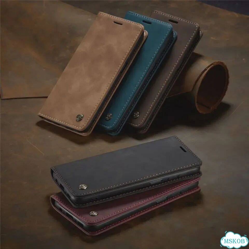 Кожаный флип-чехол coffee для Xiaomi Redmi Note 14 5G фото 7