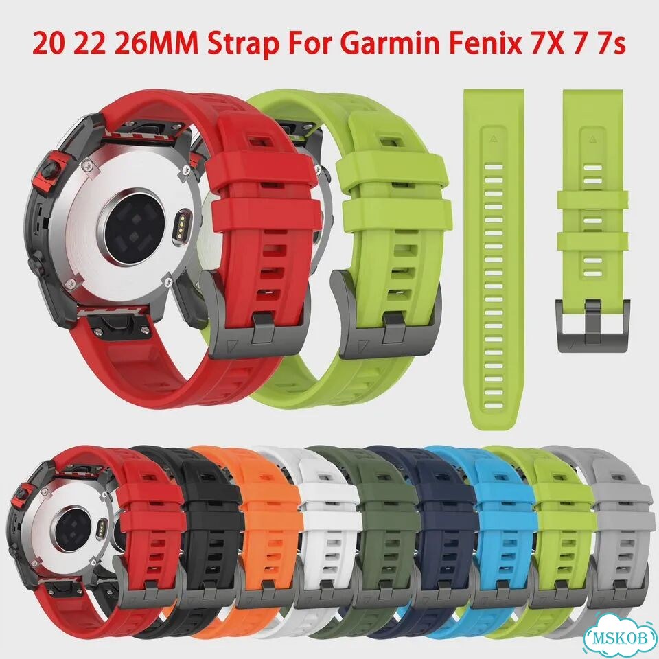 Ремешок для часов Arvin силиконовый 26/22/20 мм для Garmin Серый, 22mm Fenix 6 6 Pro, Light purple фото 2