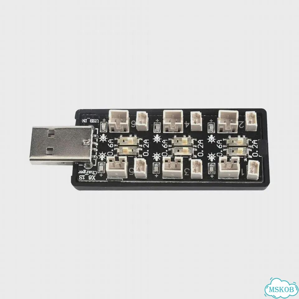 Aideepen USB-адаптер для зарядки LiPo аккумуляторов 6CH 3.8V фото 5