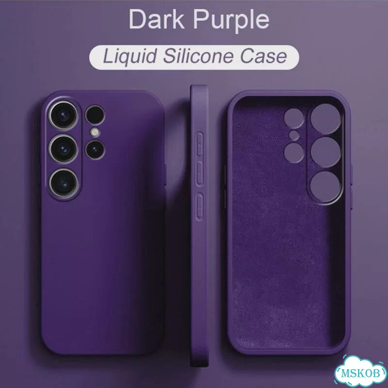 Жидкий силиконовый чехол Dark Purple для Samsung Galaxy S23 Ultra фото 1