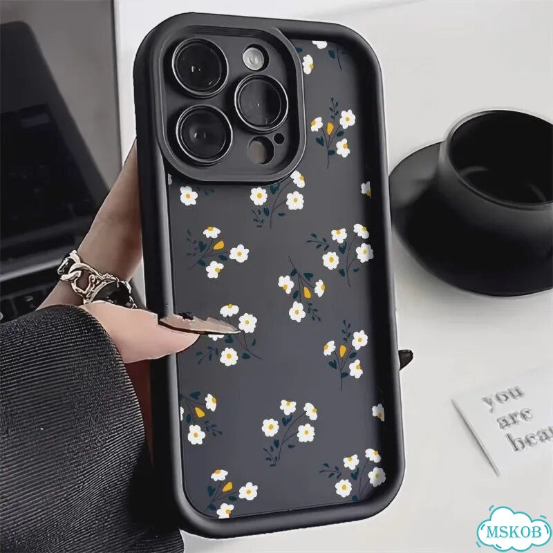Чехол для iPhone с цветами, белый DJ55 фото 5