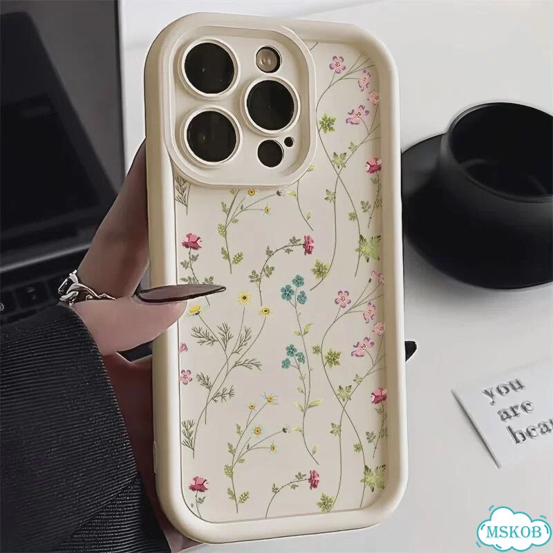 Чехол для iPhone с цветами, белый DJ55 фото 6