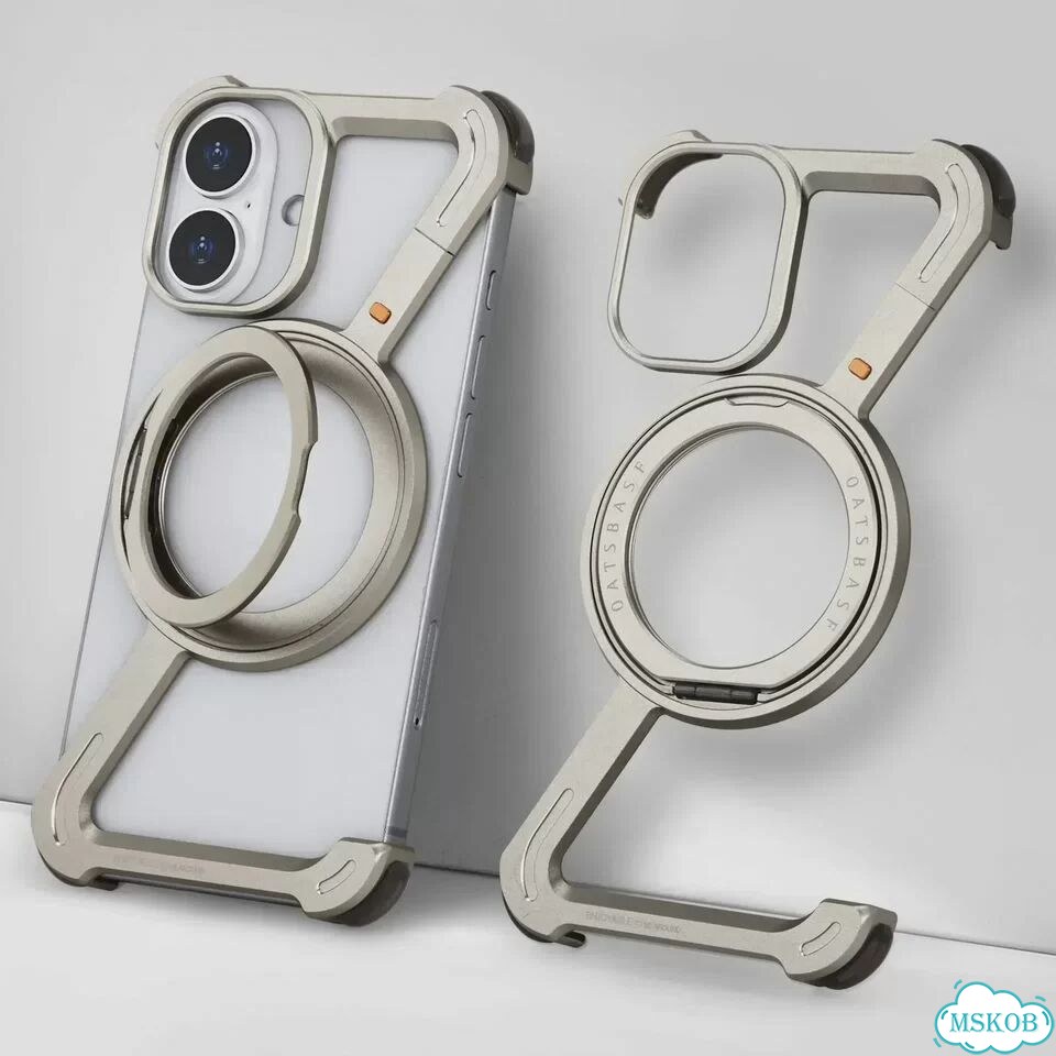 Чехол Oatsbasf Z Shape для iPhone 14 Pro Black с подставкой фото 2