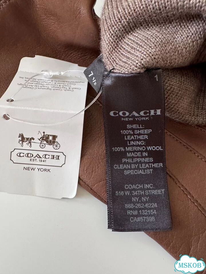 Новые перчатки coach оригинал фото 5