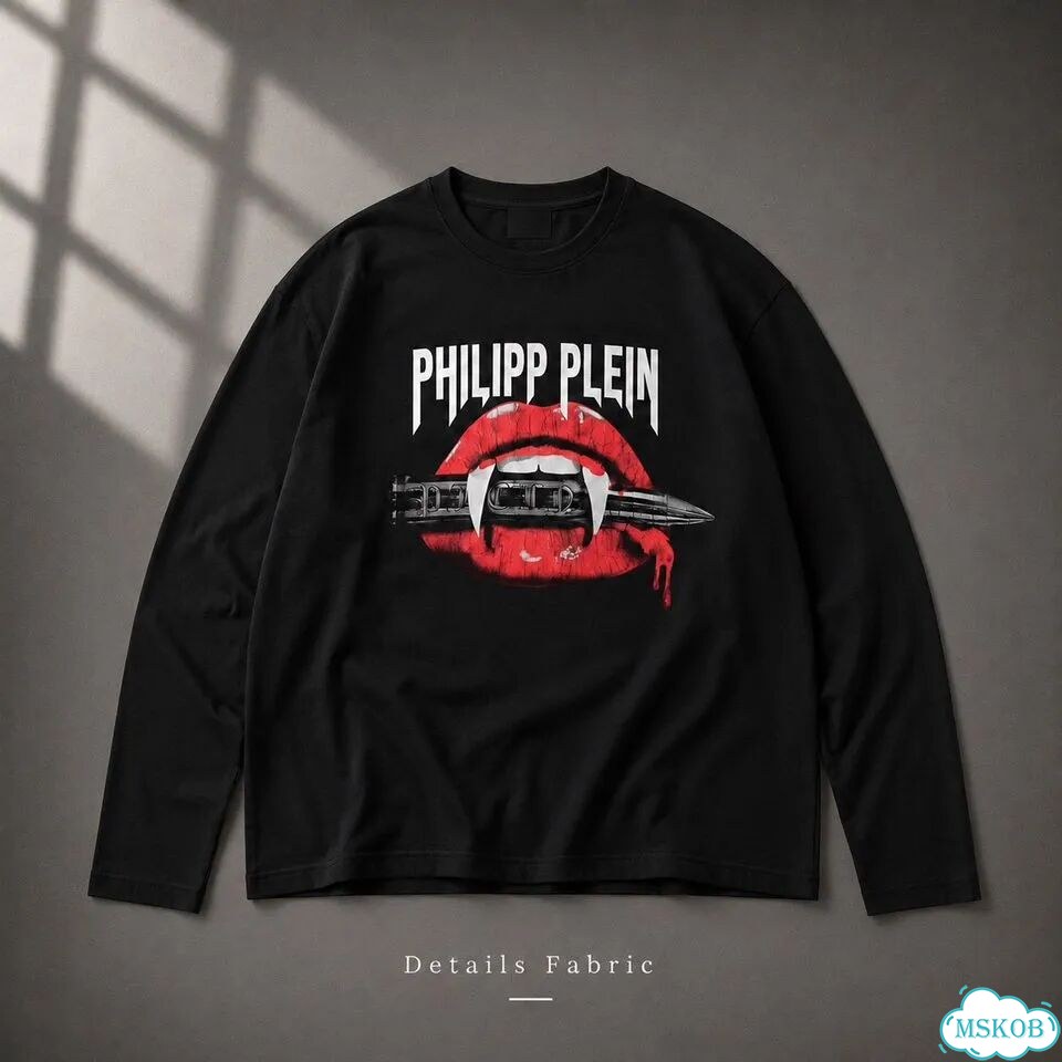 Лонгслив philipp plein archive type y2k фото 1