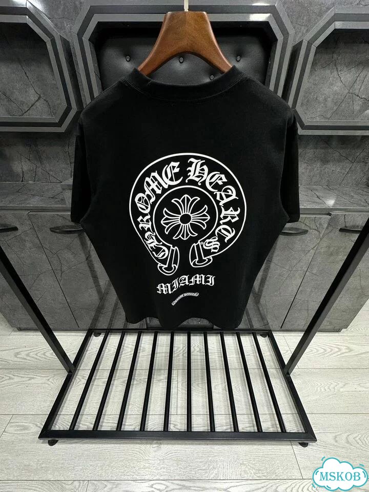 Футболка Chrome Hearts черная и белая фото 4