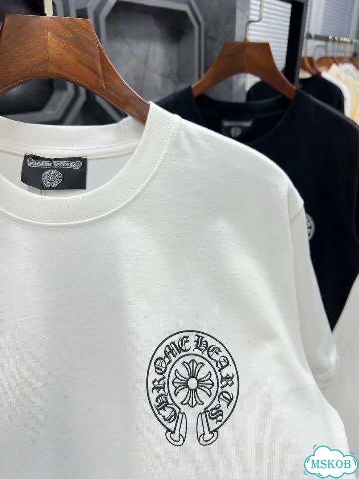 Футболка Chrome Hearts черная и белая фото 5