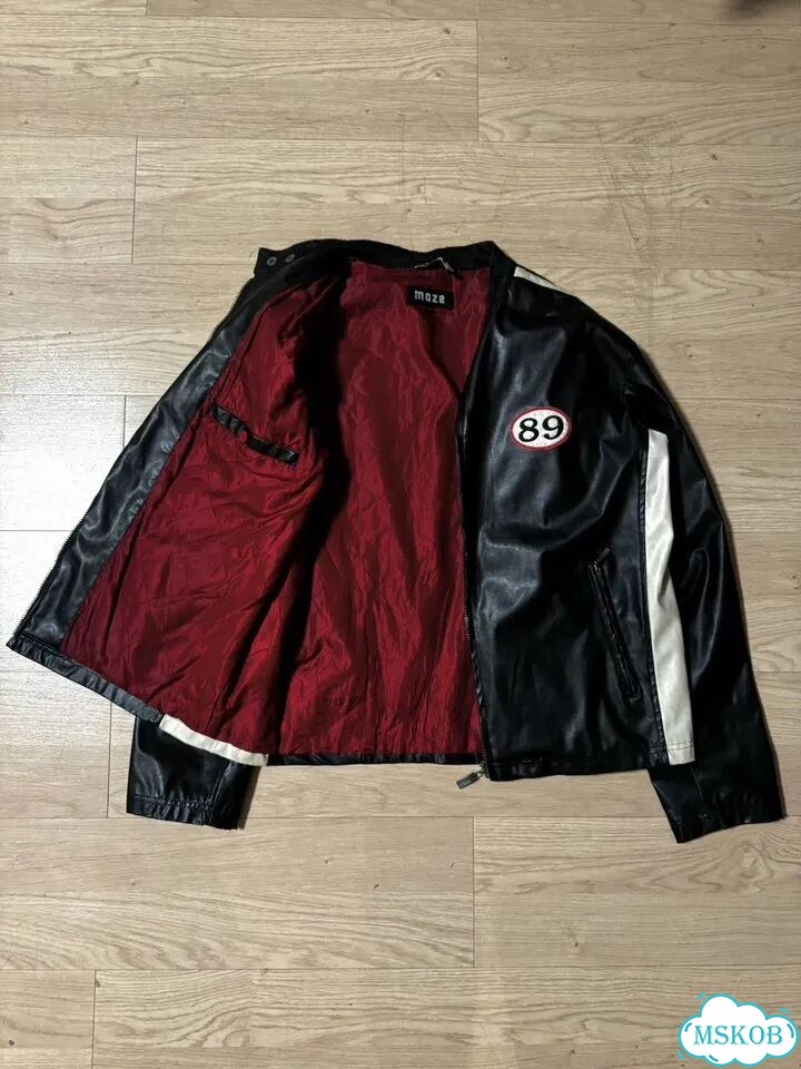 Куртка кожаная винтаж Moze. Racer jacket. оригинал фото 2