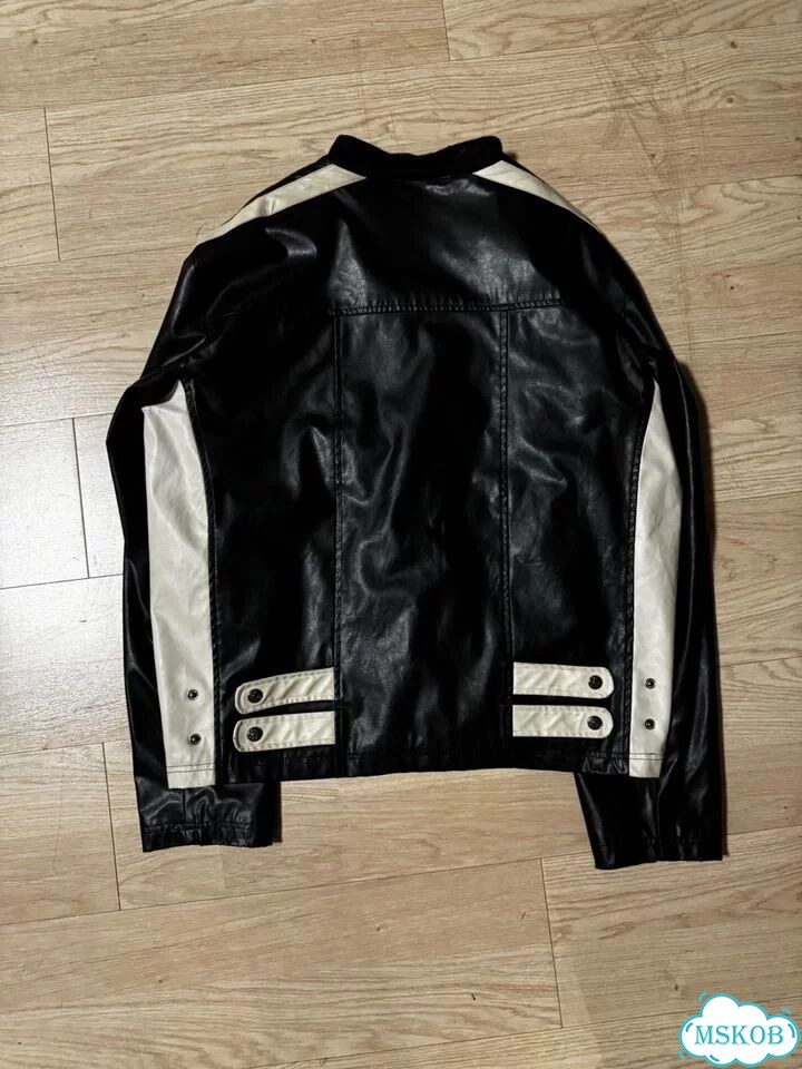 Куртка кожаная винтаж Moze. Racer jacket. оригинал фото 3
