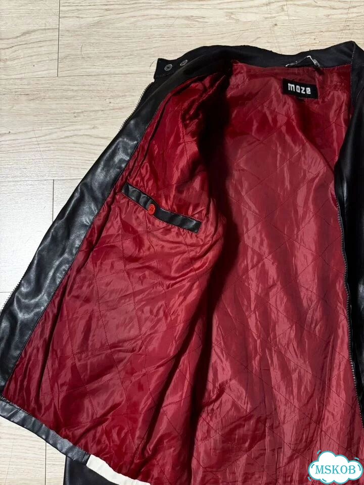 Куртка кожаная винтаж Moze. Racer jacket. оригинал фото 6