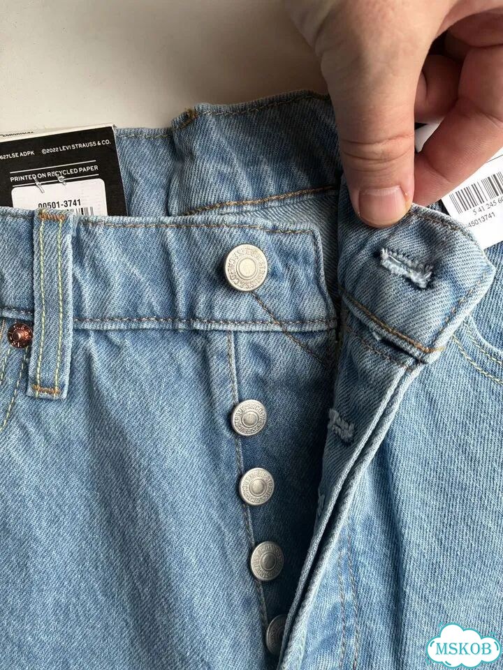 Levi's 501 Джинсы как у Стива Джобса голубые фото 7