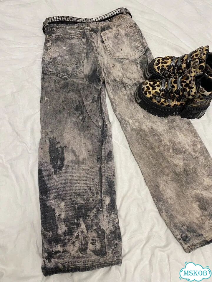 Джинсы широкие acne studios type y2k фото 5