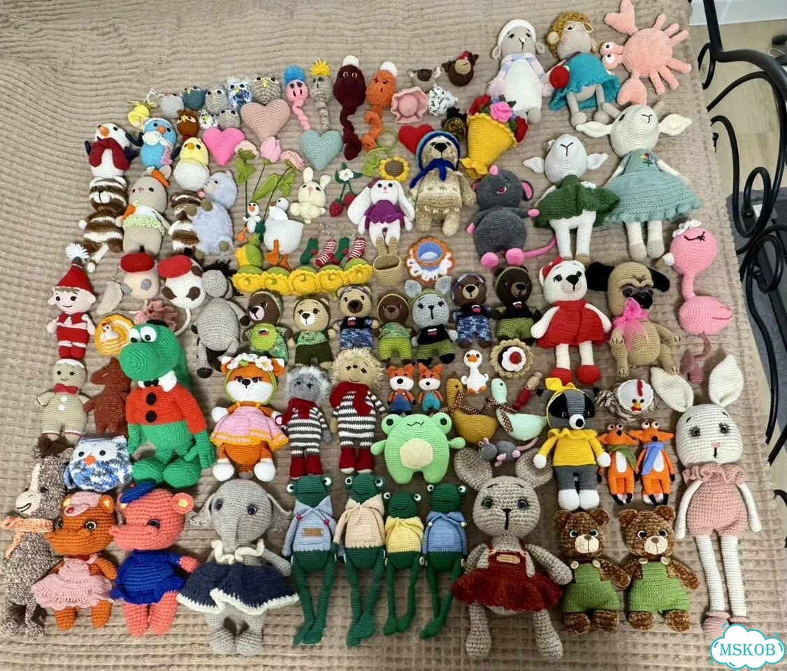 Вязаные игрушки в наличии много фото 2