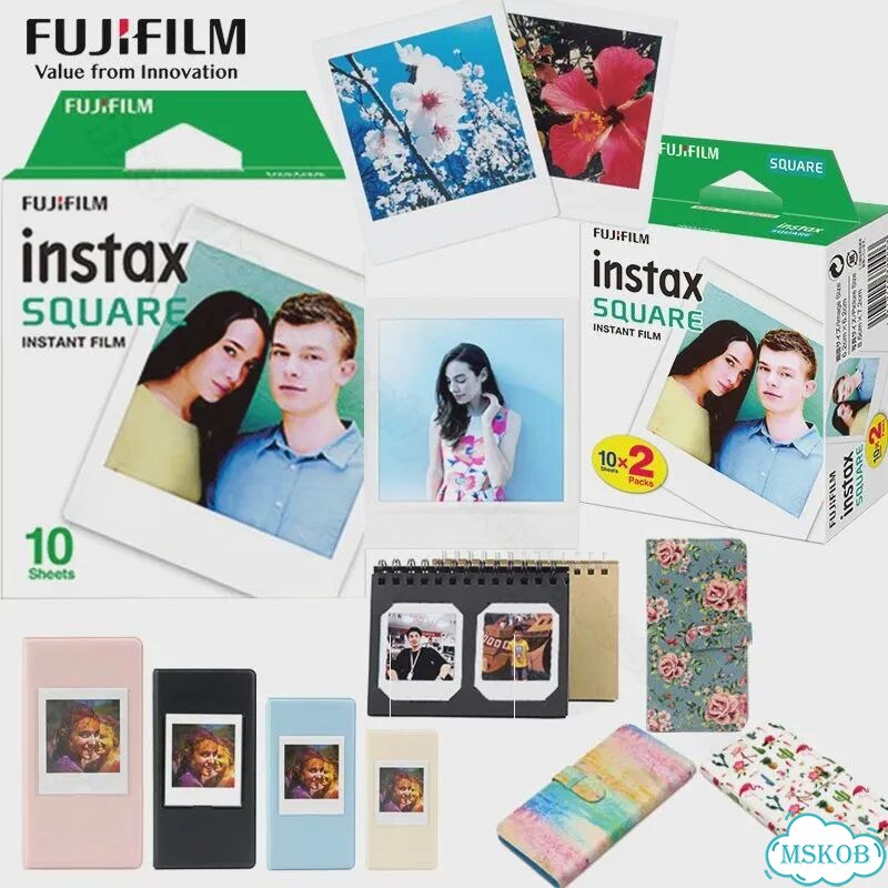 Fujifilm Instax Square мгновенная пленка Розовый, 64 pink album фото 2