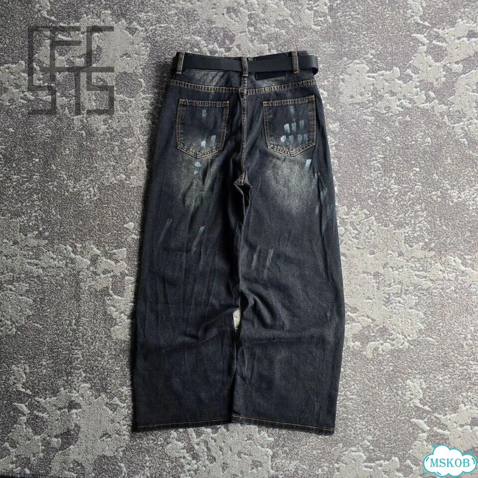 Джинсы широкие Balenciaga faded goth s26 фото 6