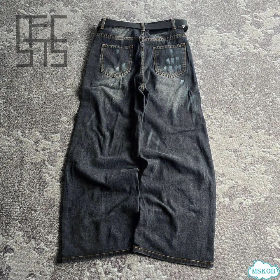 Джинсы широкие Balenciaga faded goth s26 фото 7