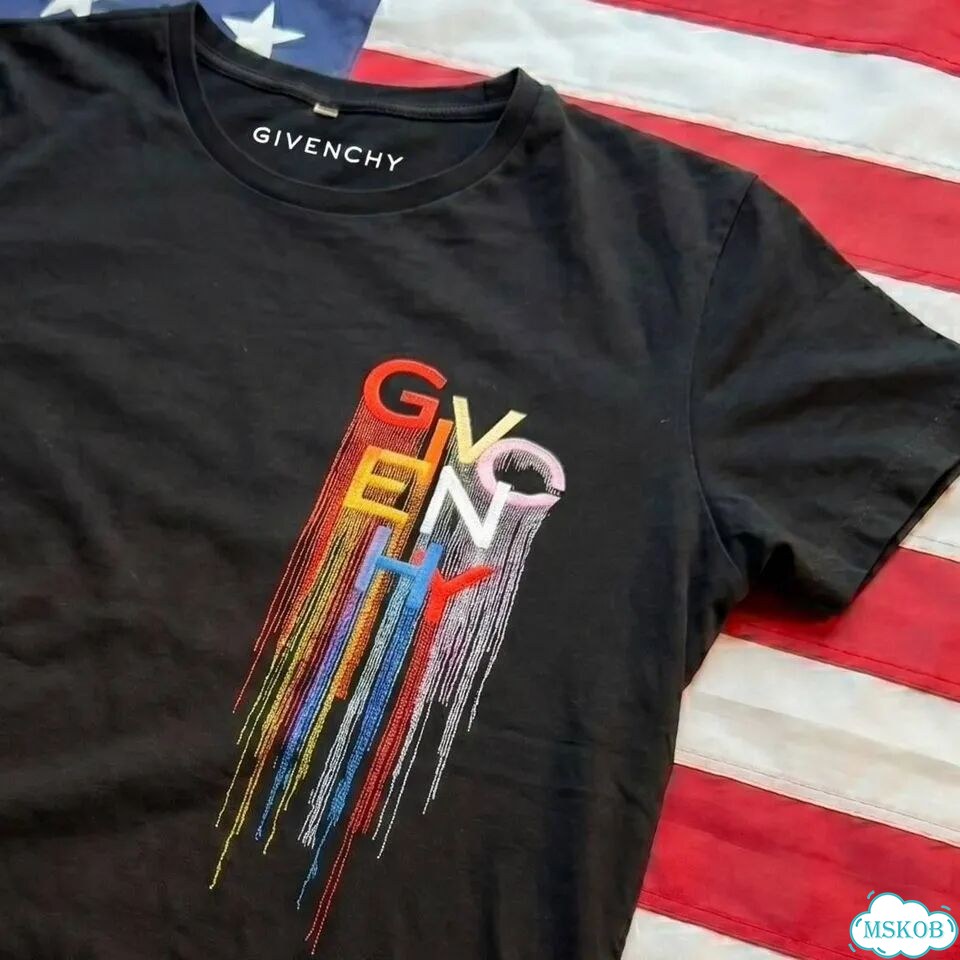 Футболка Givenchy Rainbow Archived Dripped Logo фото 2
