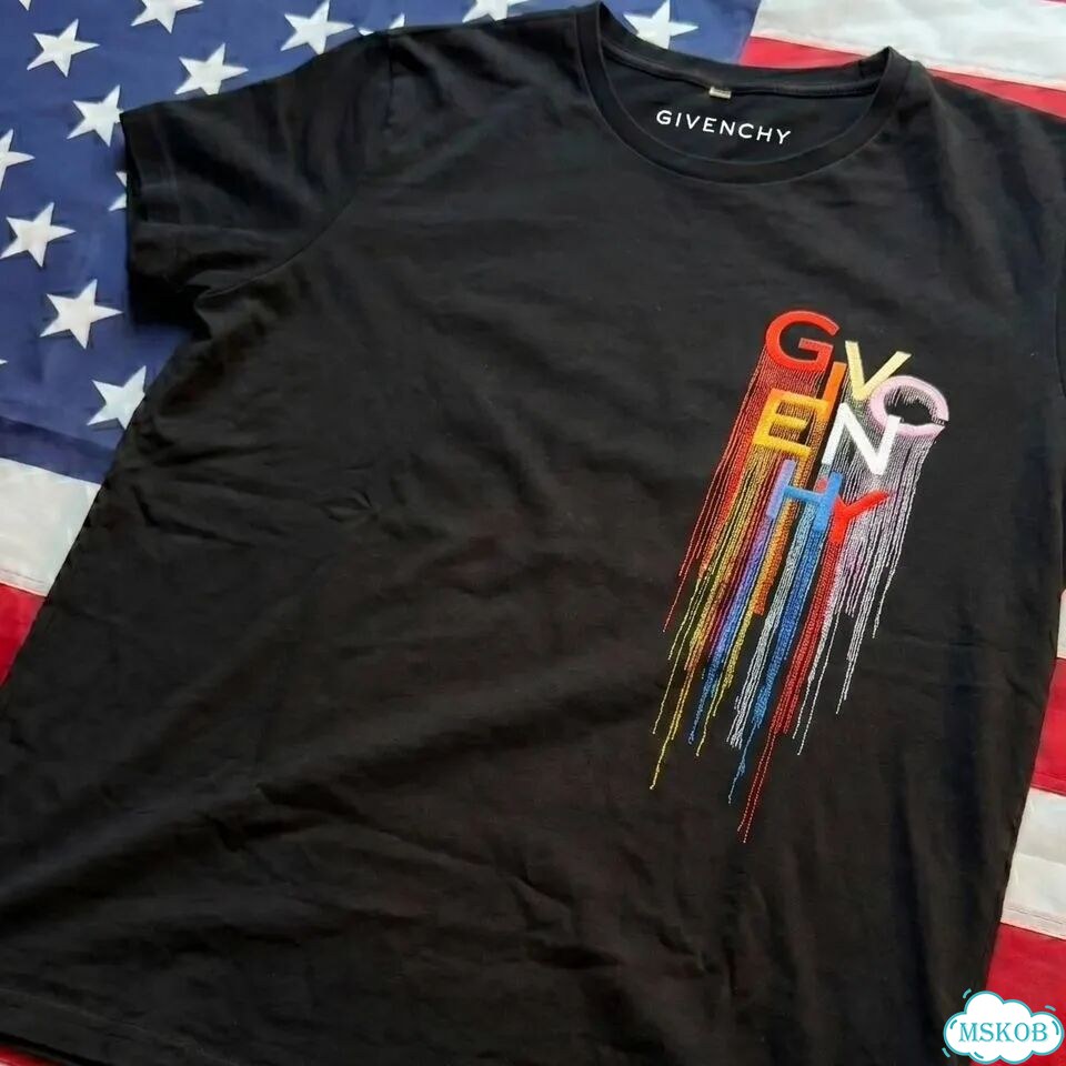 Футболка Givenchy Rainbow Archived Dripped Logo фото 6