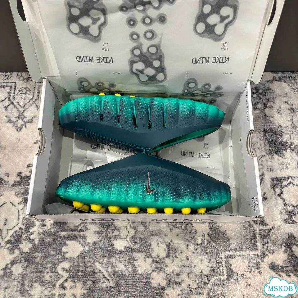 Тапочки Nike Mind 001 зеленые мужские фото 4