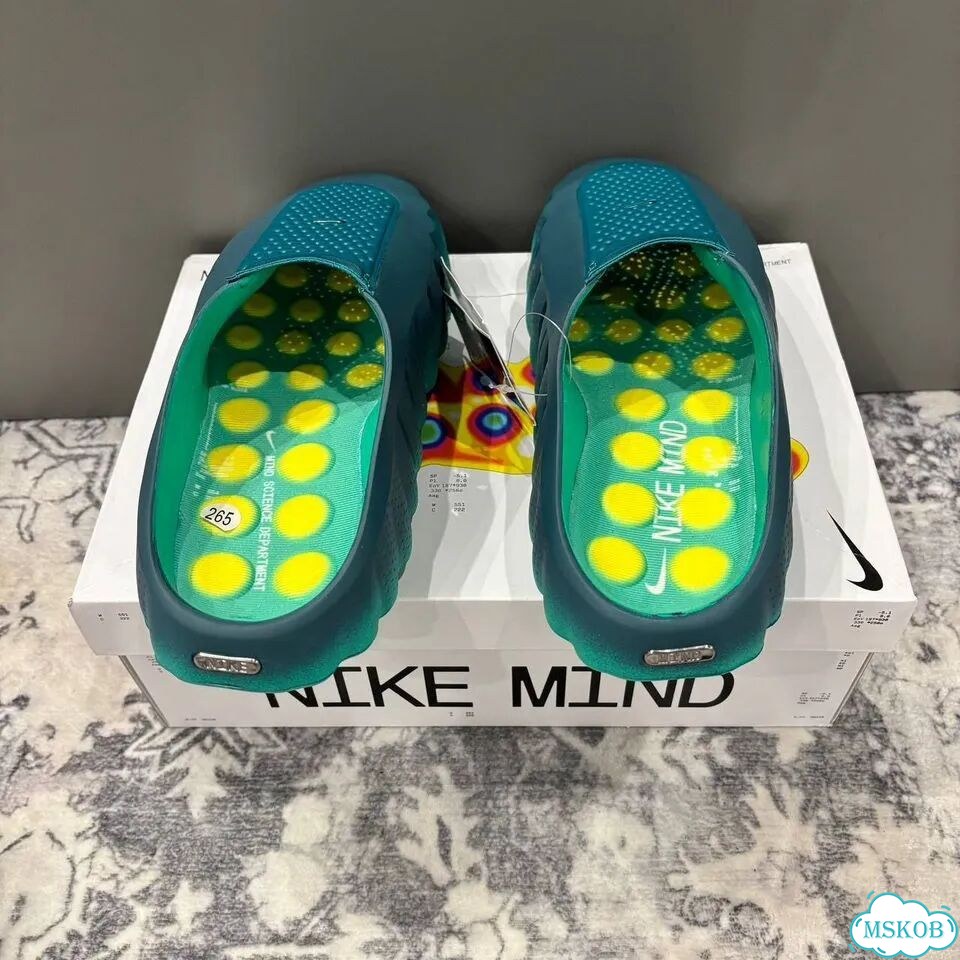 Тапочки Nike Mind 001 зеленые мужские фото 6