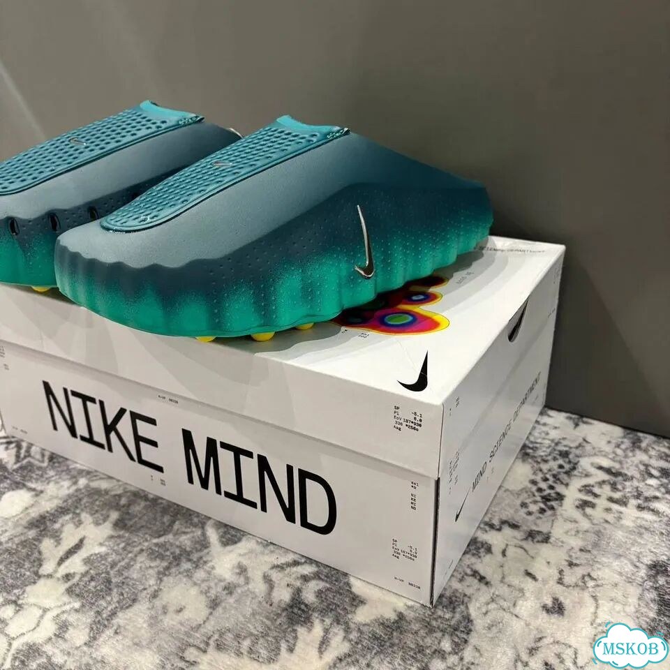 Тапочки Nike Mind 001 зеленые мужские фото 7