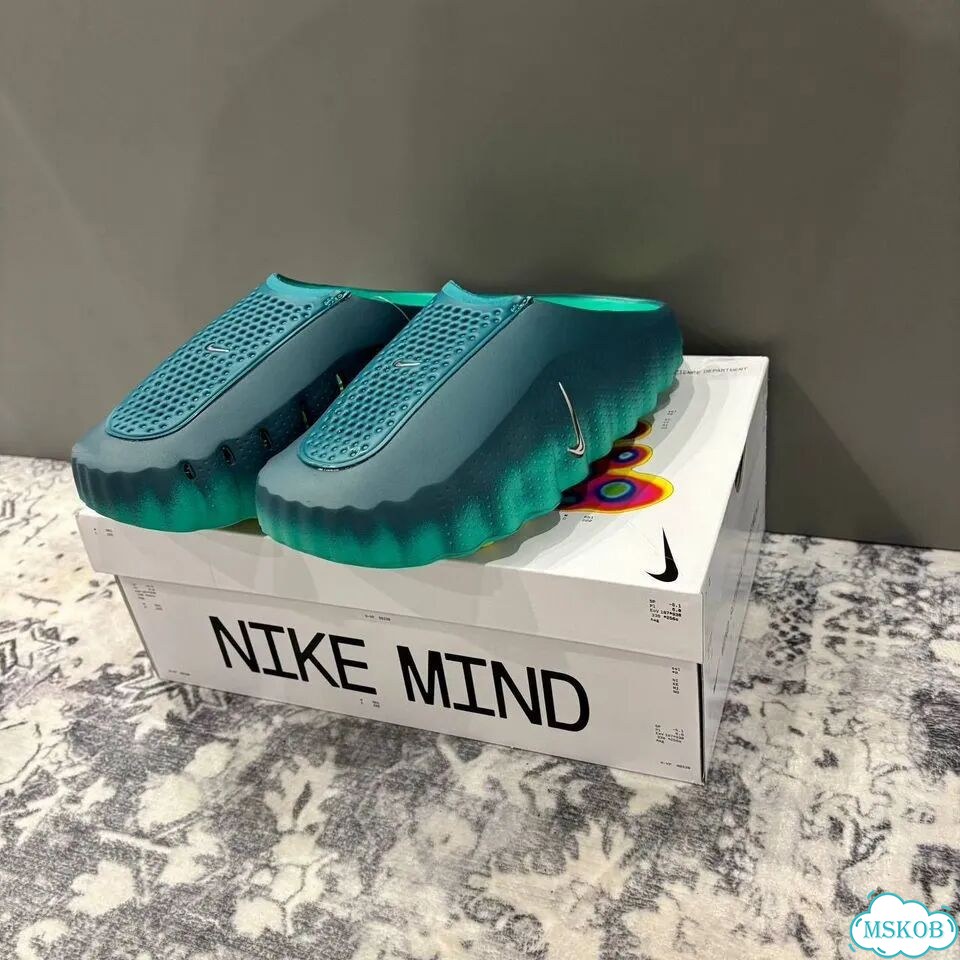 Тапочки Nike Mind 001 зеленые мужские фото 8