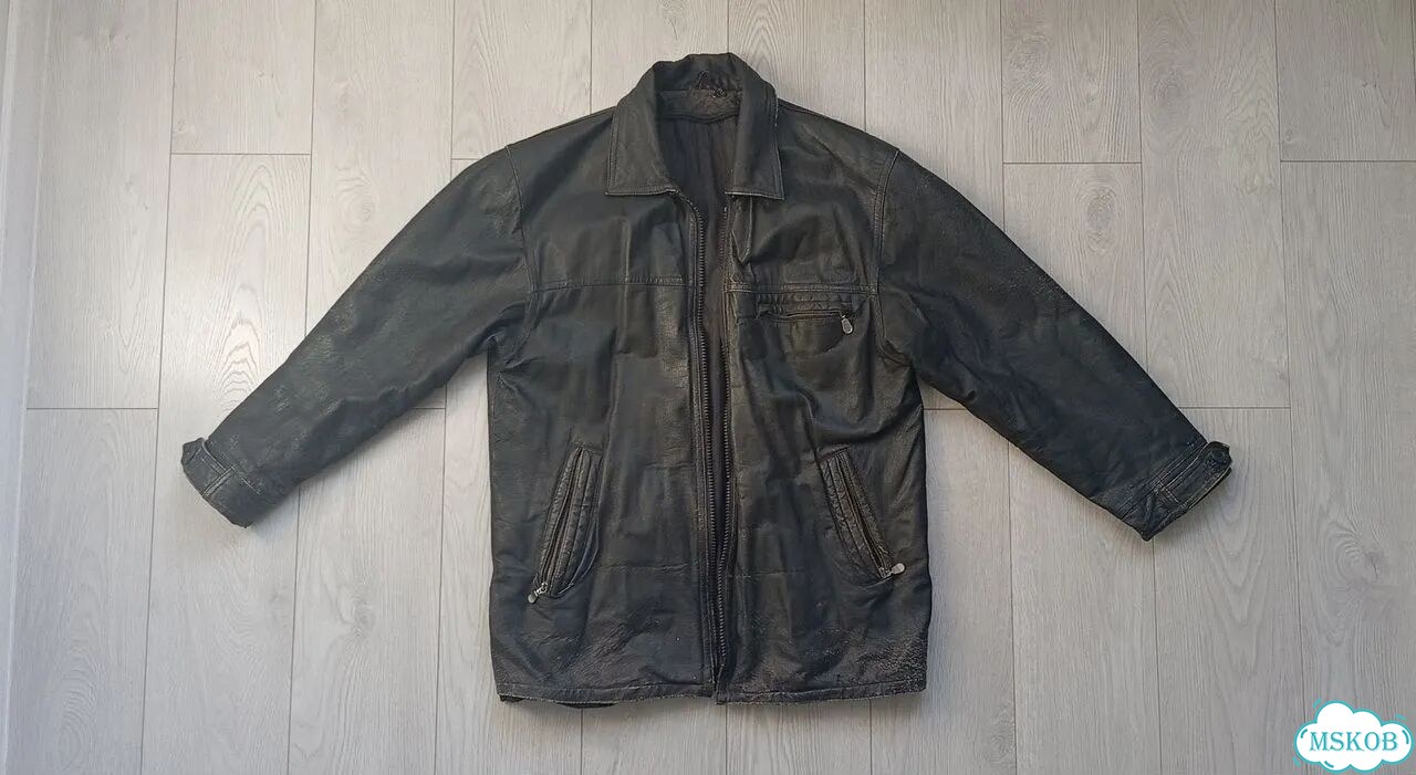 Мужская кожаная куртка Hugo Boss. 1998 год фото 1