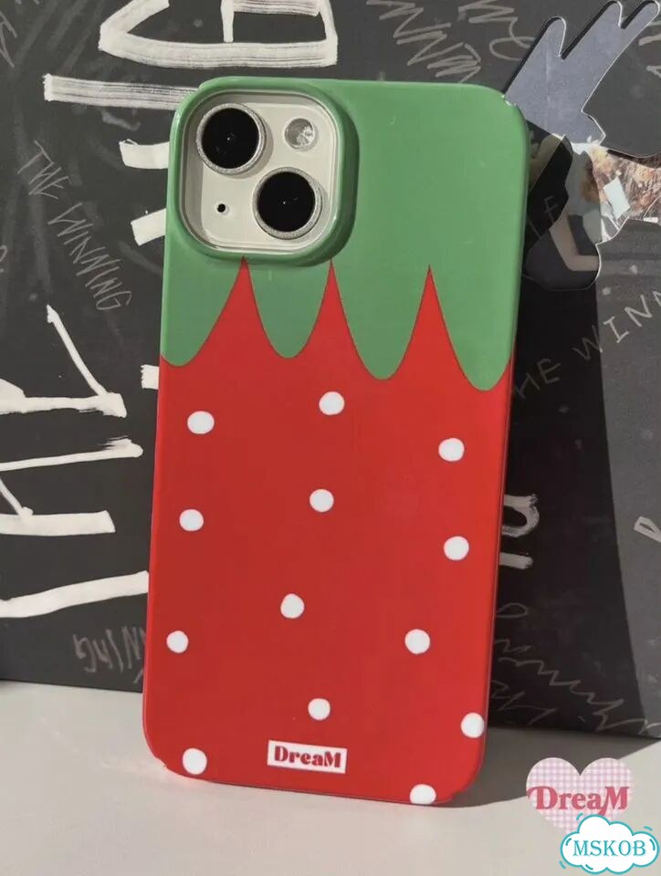 Чехол в горошек с клубникой для iPhone 16 14 13 Pro Max 12 11 Pro Plus For iPhone 12 mini фото 6