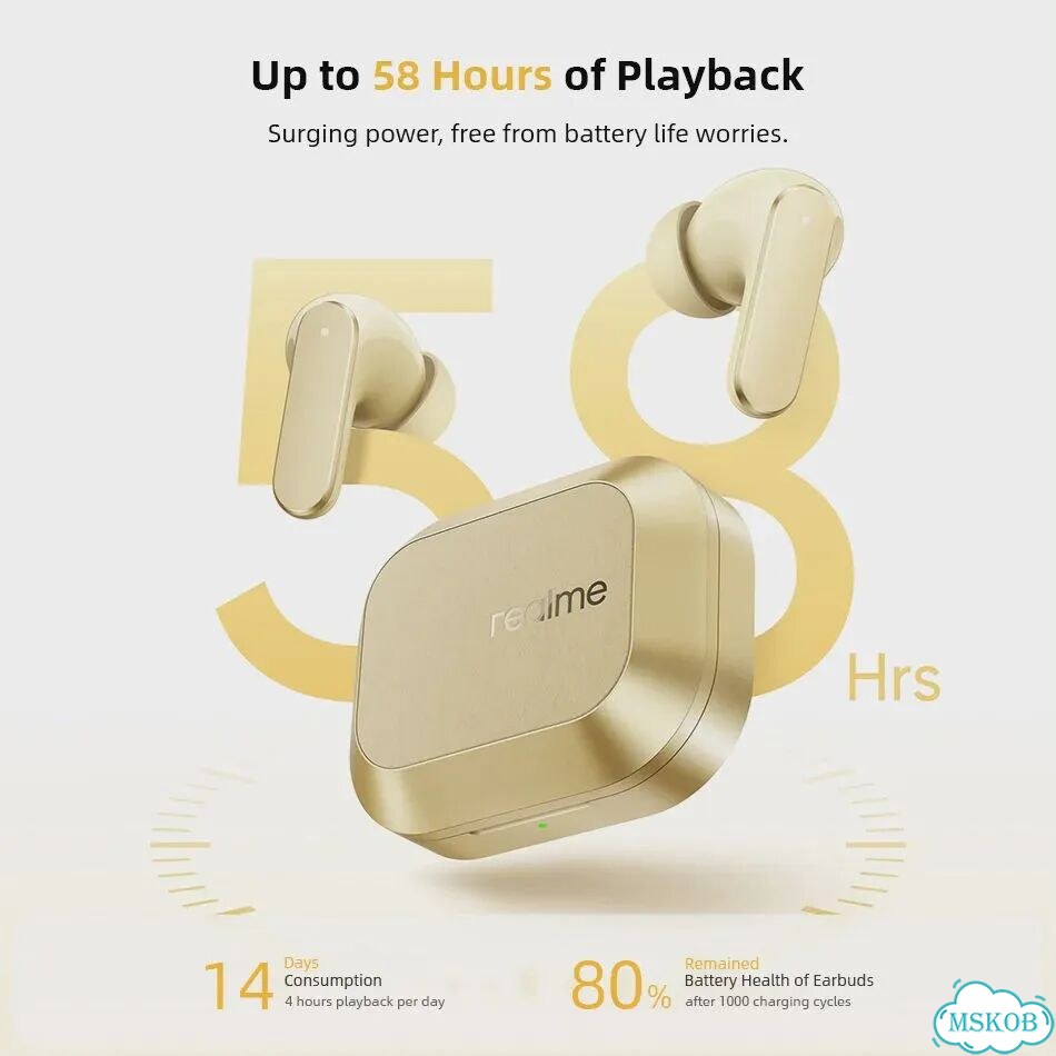 Realme Buds Air 8 Беспроводные наушники с шумоподавлением Фиолетовый, mastergreynbluecase фото 7