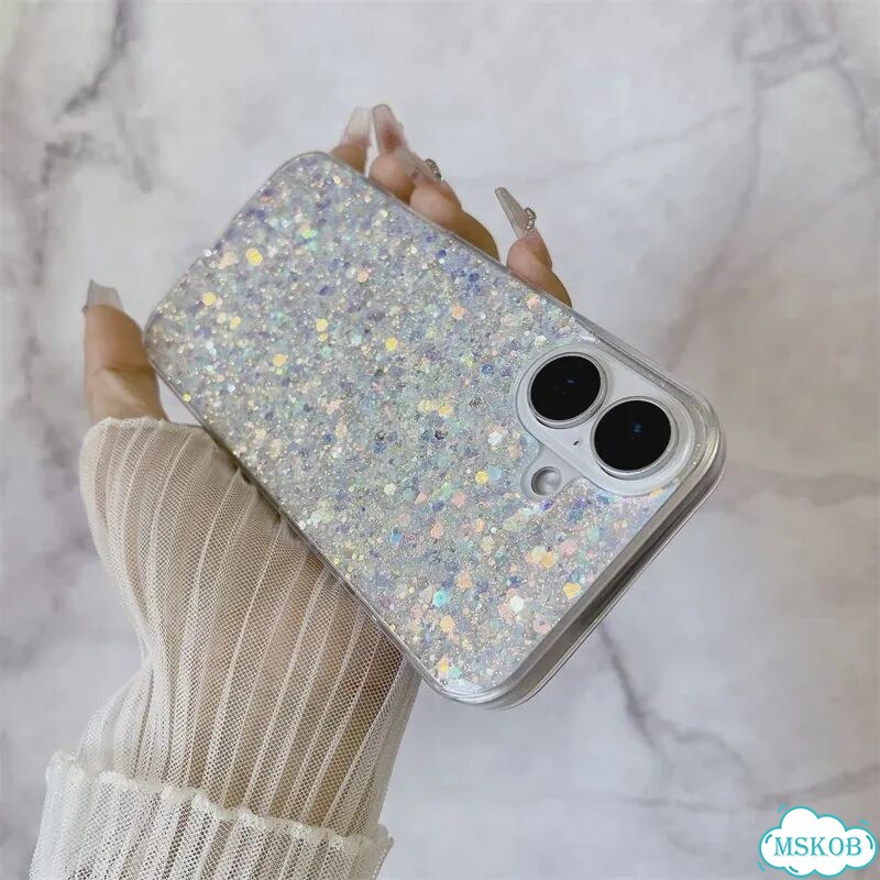 Блестящий чехол с пайетками для iPhone 17 16 15 14 13 12 11 Айфон 14 Про Макс, Фиолетовый, Purple фото 7