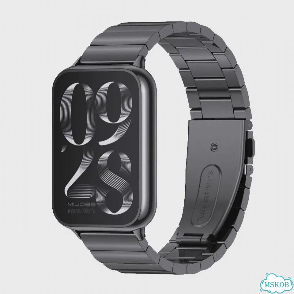 Металлический ремешок для Mi Band 8 Pro, 9 Pro, 10 Pro Черный, Black 4 фото 7