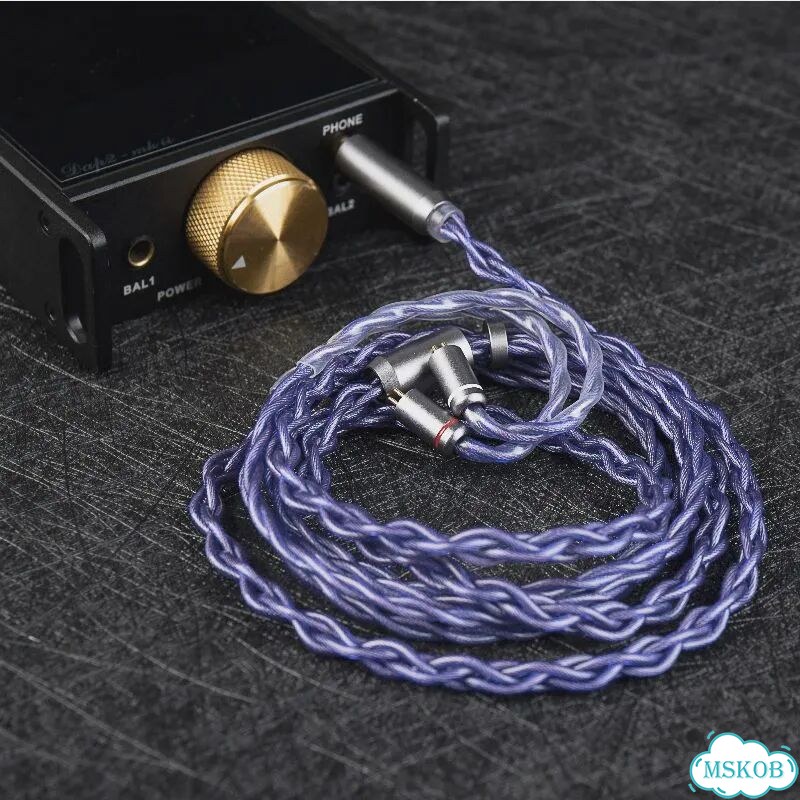 Kbear Неоновый кабель для наушников 2PIN 3.5mm фото 4