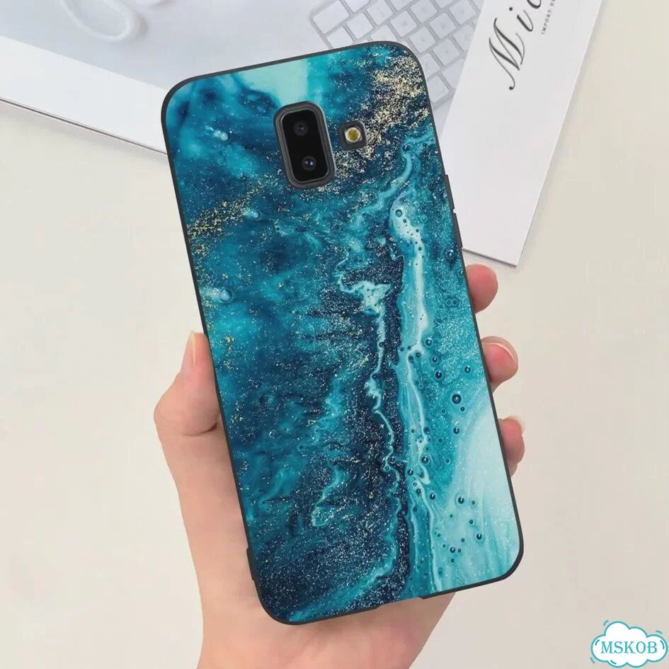 Чехол для Samsung Galaxy J4 J6 Plus 2018, цветочный мягкий силиконовый чехол для телефона Samsung J6 фото 3