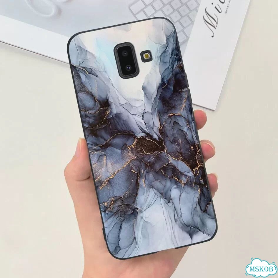 Чехол для Samsung Galaxy J4 J6 Plus 2018, цветочный мягкий силиконовый чехол для телефона Samsung J6 фото 4