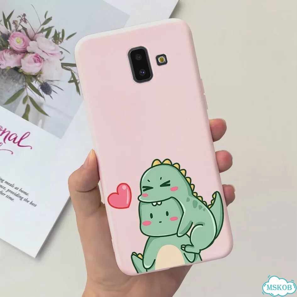 Чехол для Samsung Galaxy J4 J6 Plus 2018, цветочный мягкий силиконовый чехол для телефона Samsung J6 фото 6